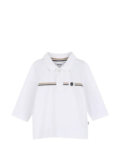 BOSS Kidswear logo-print long-sleeve polo shirt