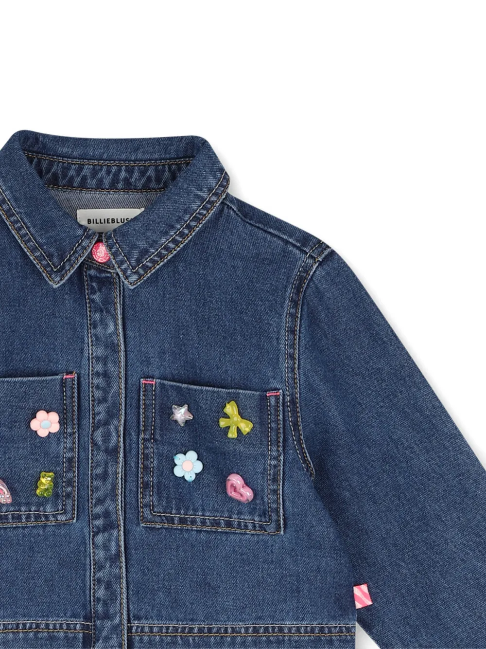Billieblush Denim shirt met patch Blauw