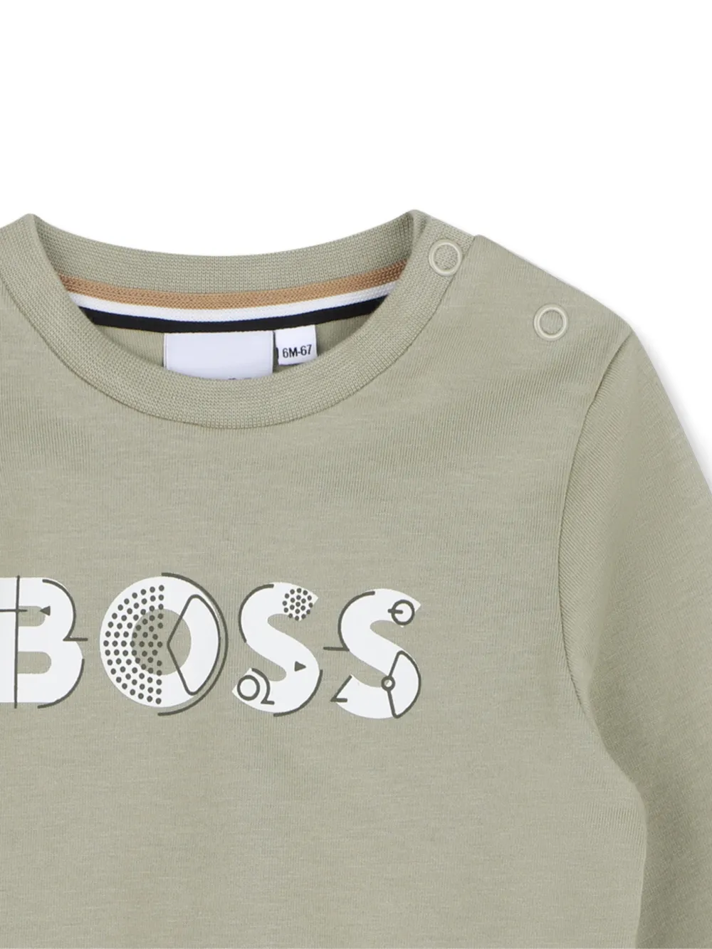 BOSS Kidswear T-shirt met lange mouwen Groen