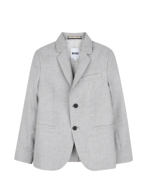 BOSS Kidswear notched-lapel single-breasted blazer jacket