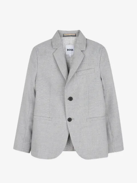 BOSS Kidswear blazer con solapas de muesca y botones