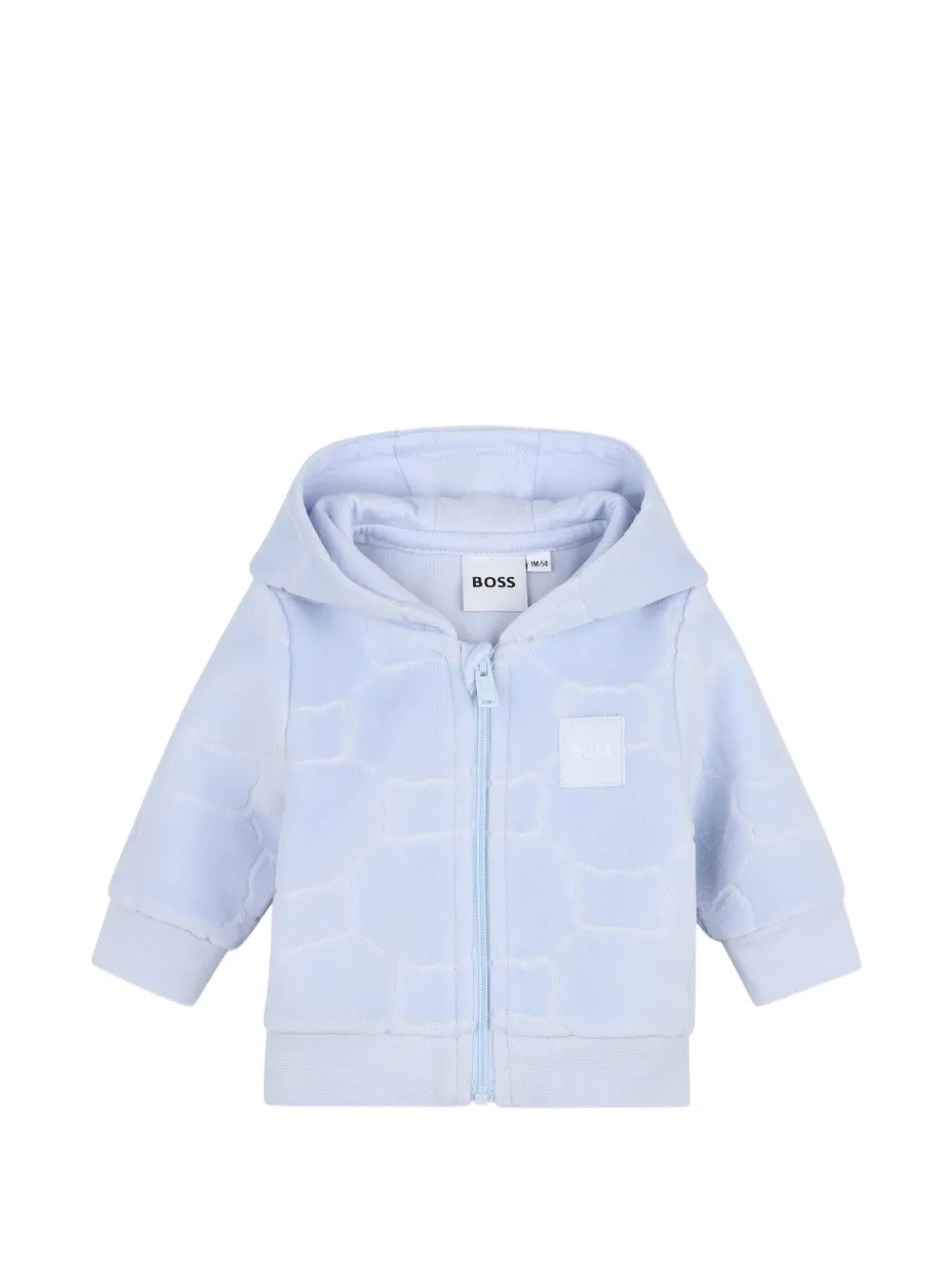 BOSS Kidswear Trainingspak met logo-patch en capuchon Blauw