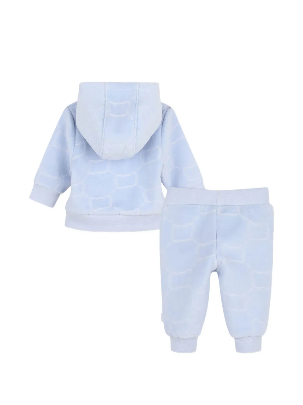 BOSS Kidswear Trainingspak met logo-patch en capuchon Blauw