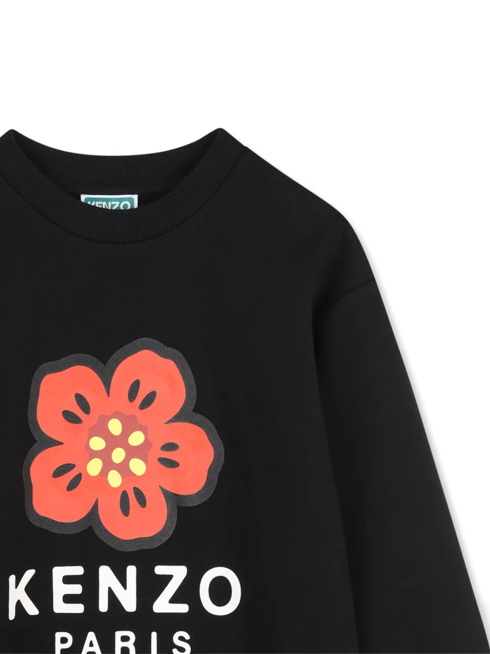 Kenzo Kids Boke Flower logoprinten jurk Zwart