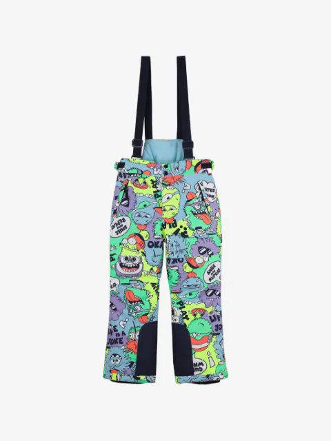 Billieblush monster-print adjustable-strap snowsuit