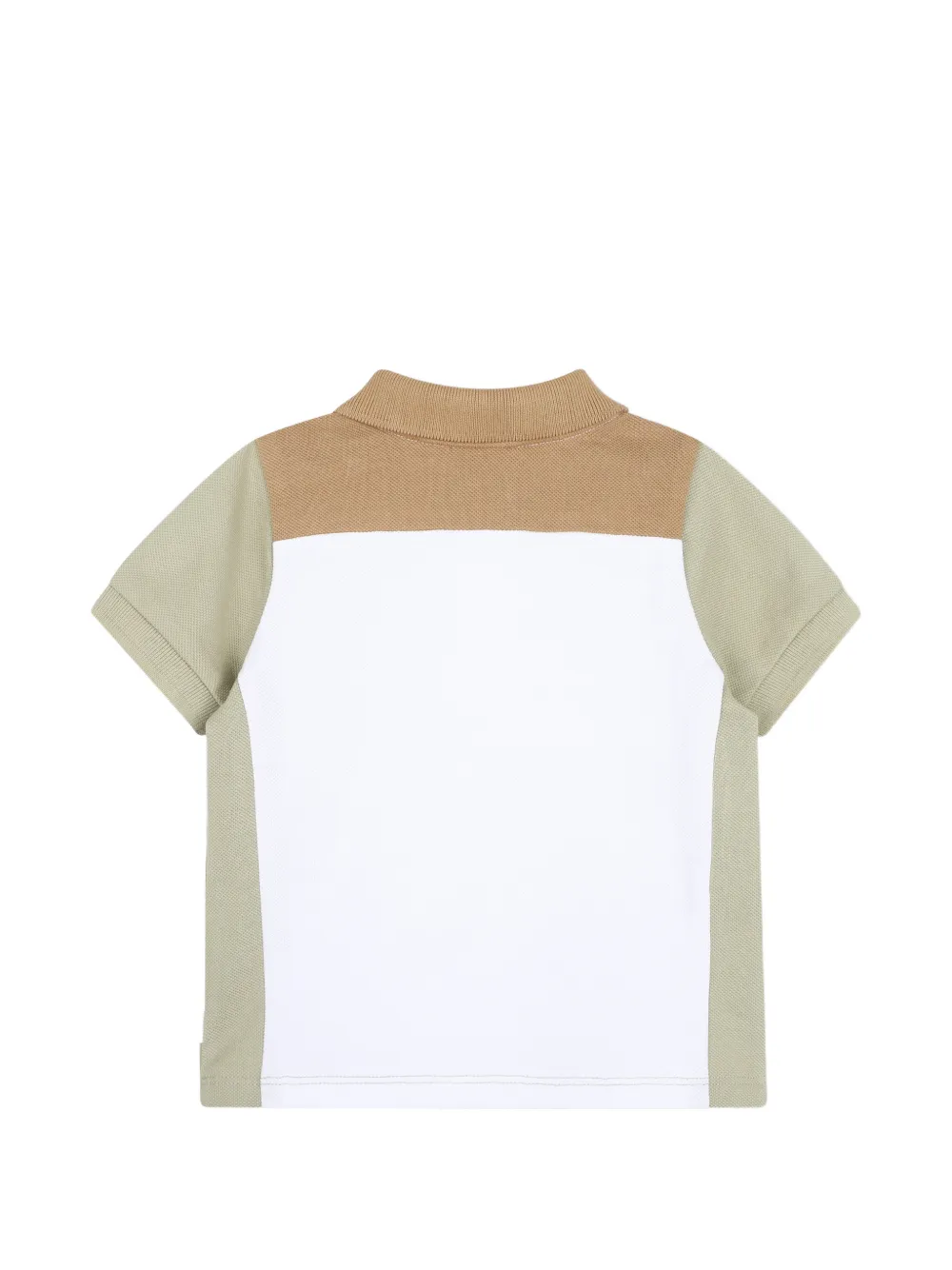 BOSS Kidswear Piqué poloshirt met colourblocking Wit