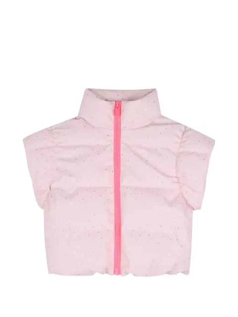 Billieblush glitter-effect padded waistcoat