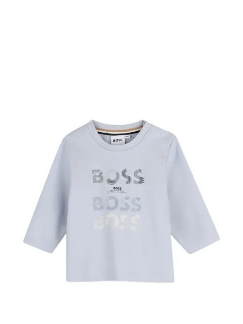 BOSS Kidswear logo-print long-sleeve T-shirt