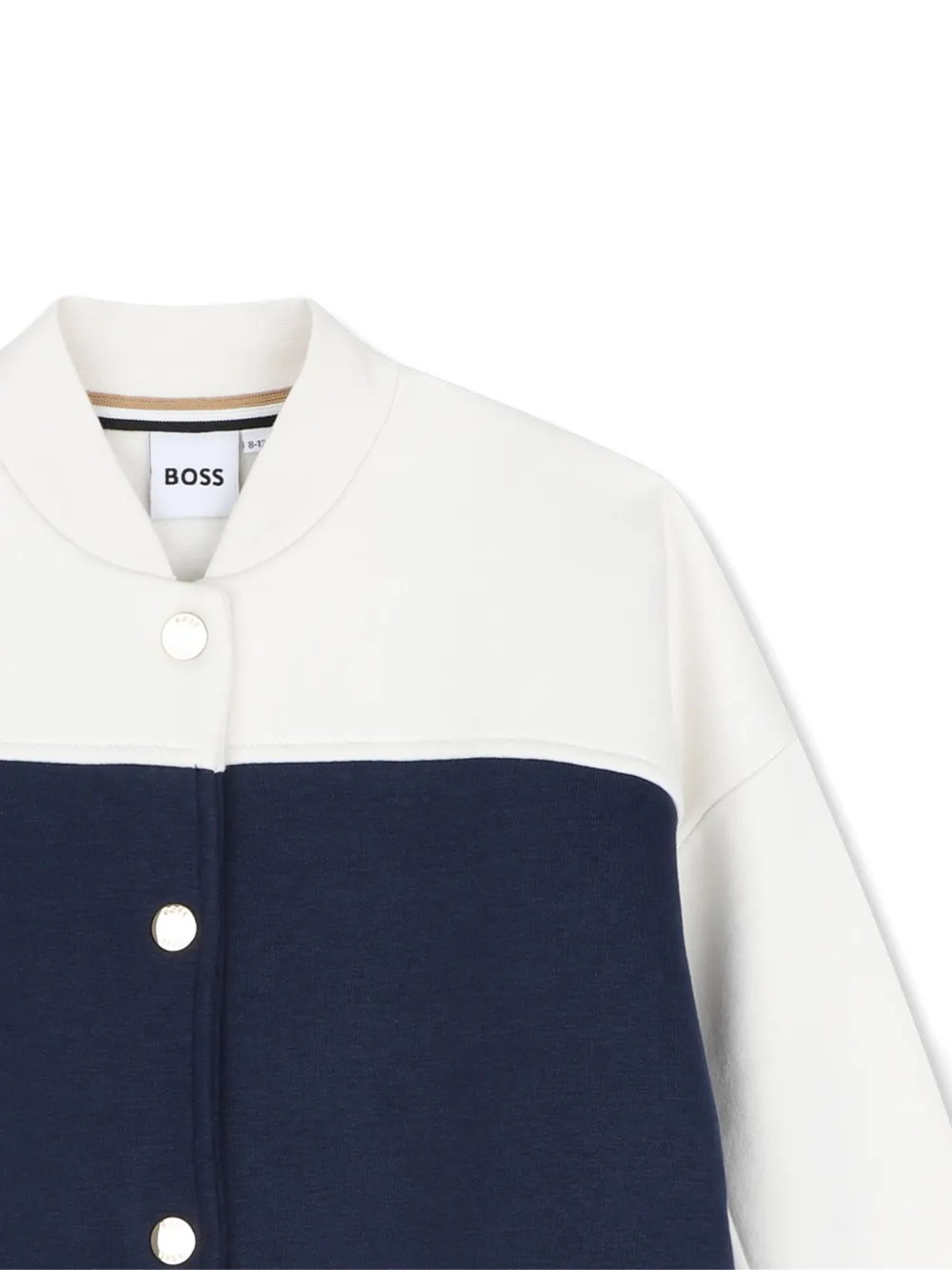 BOSS Kidswear Vest met colourblocking en drukknopen Wit