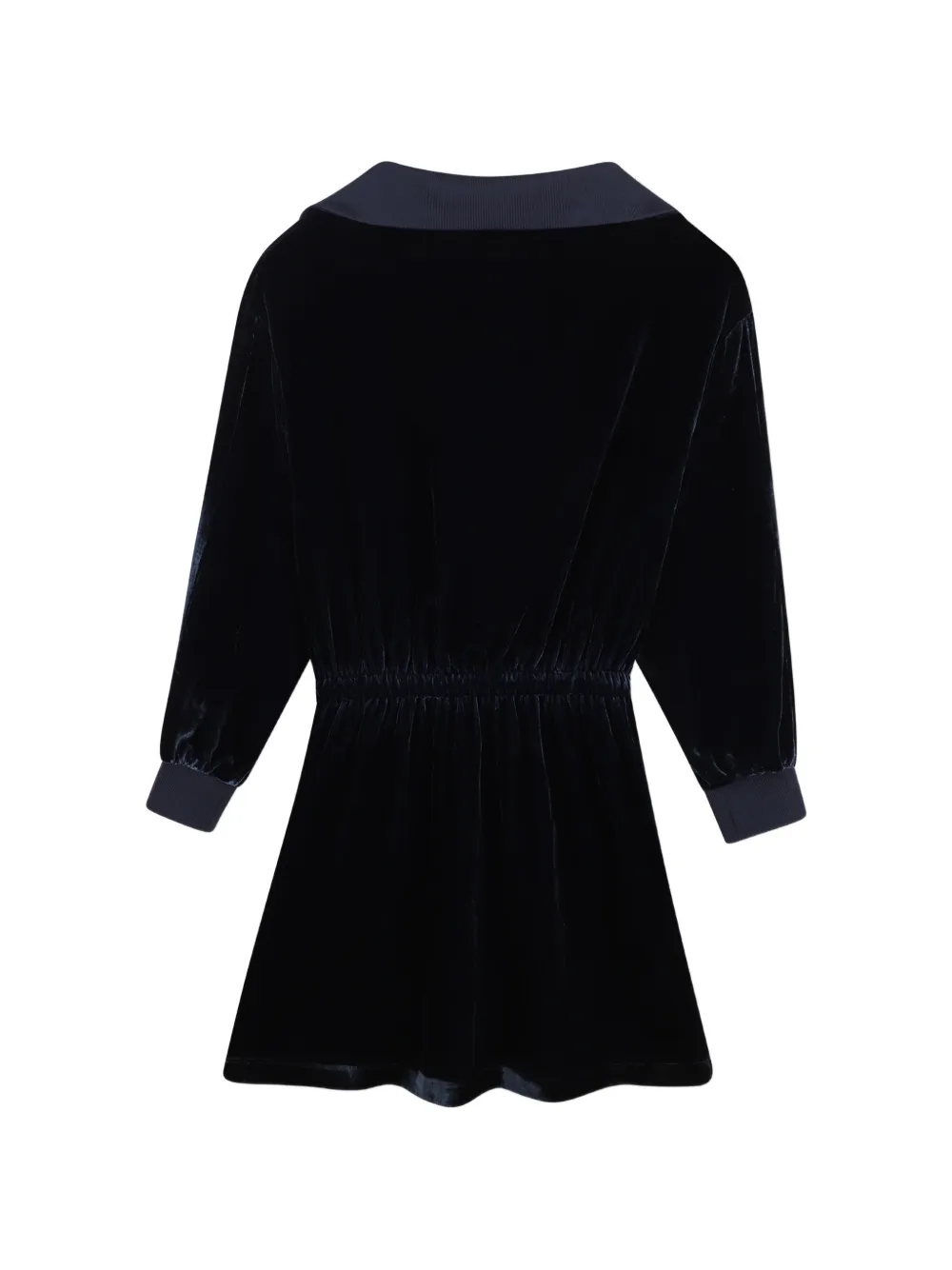 BOSS Kidswear Fluwelen jurk met kwartrits Blauw