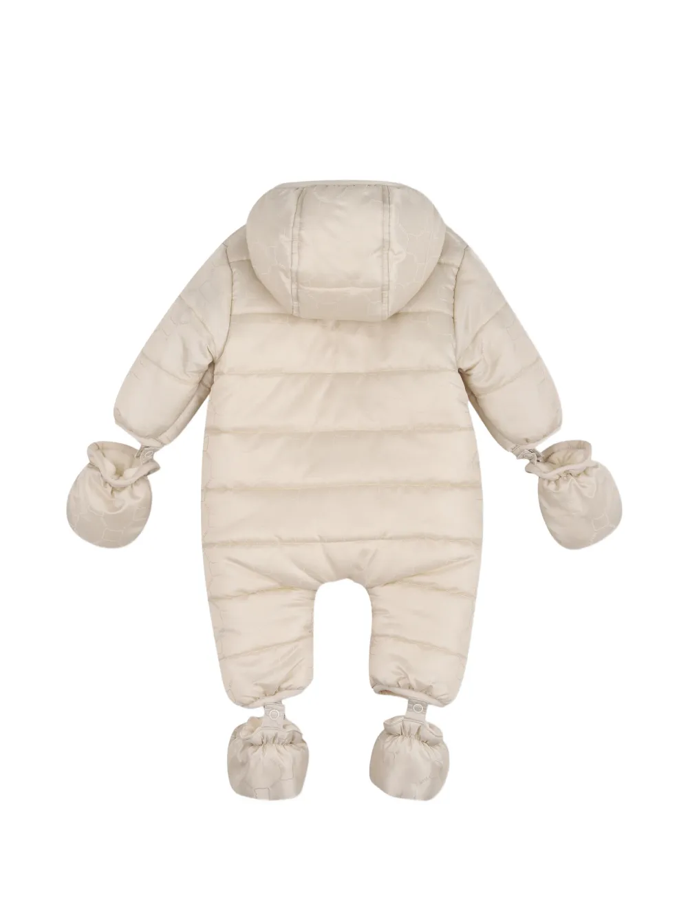 BOSS Kidswear Gewatteerd skipak met logo-print Beige