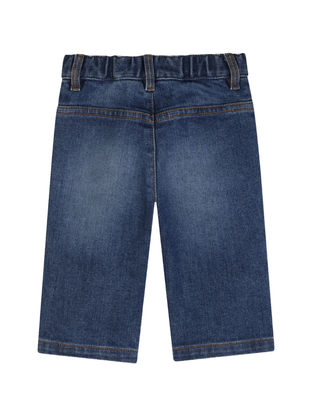 Chloé Kids Jeans met geborduurd logo en opgestikte zak Blauw