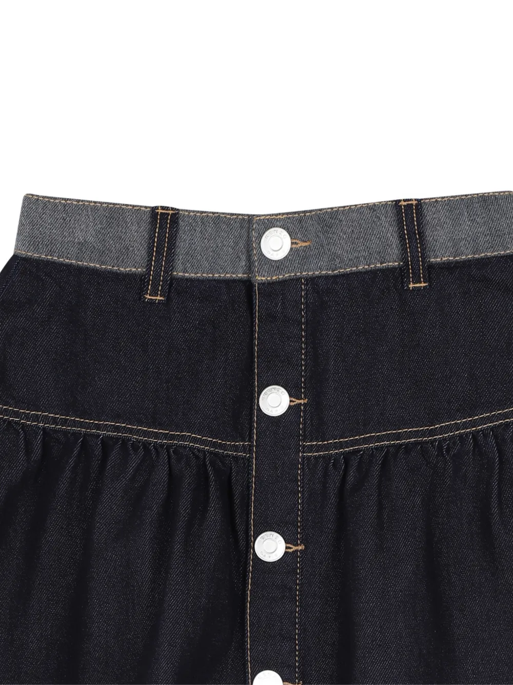 Kenzo Kids Button-up denim rok Blauw