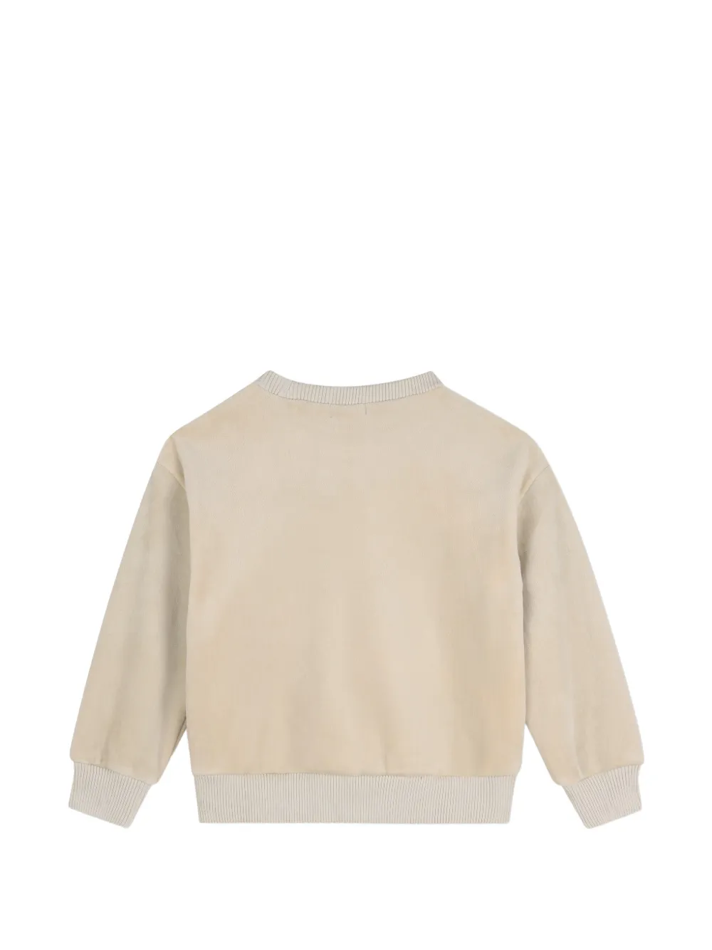 Billieblush Trui met fluwelen effect en grafische print Beige