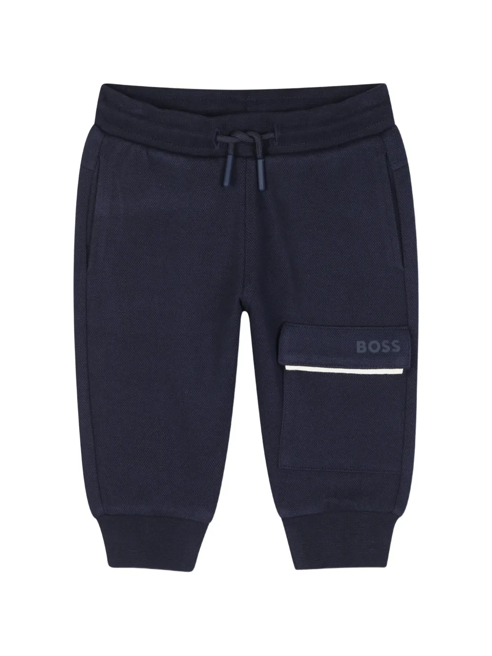 BOSS Kidswear Cargohose mit Logo-Print - Blau