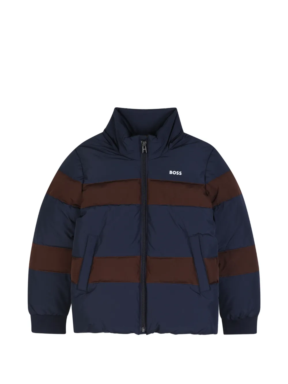BOSS Kidswear Piumino a righe - Blu
