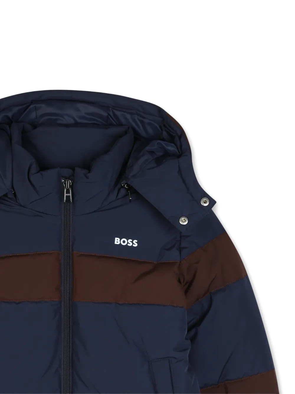 BOSS Kidswear Gestreept jack Blauw