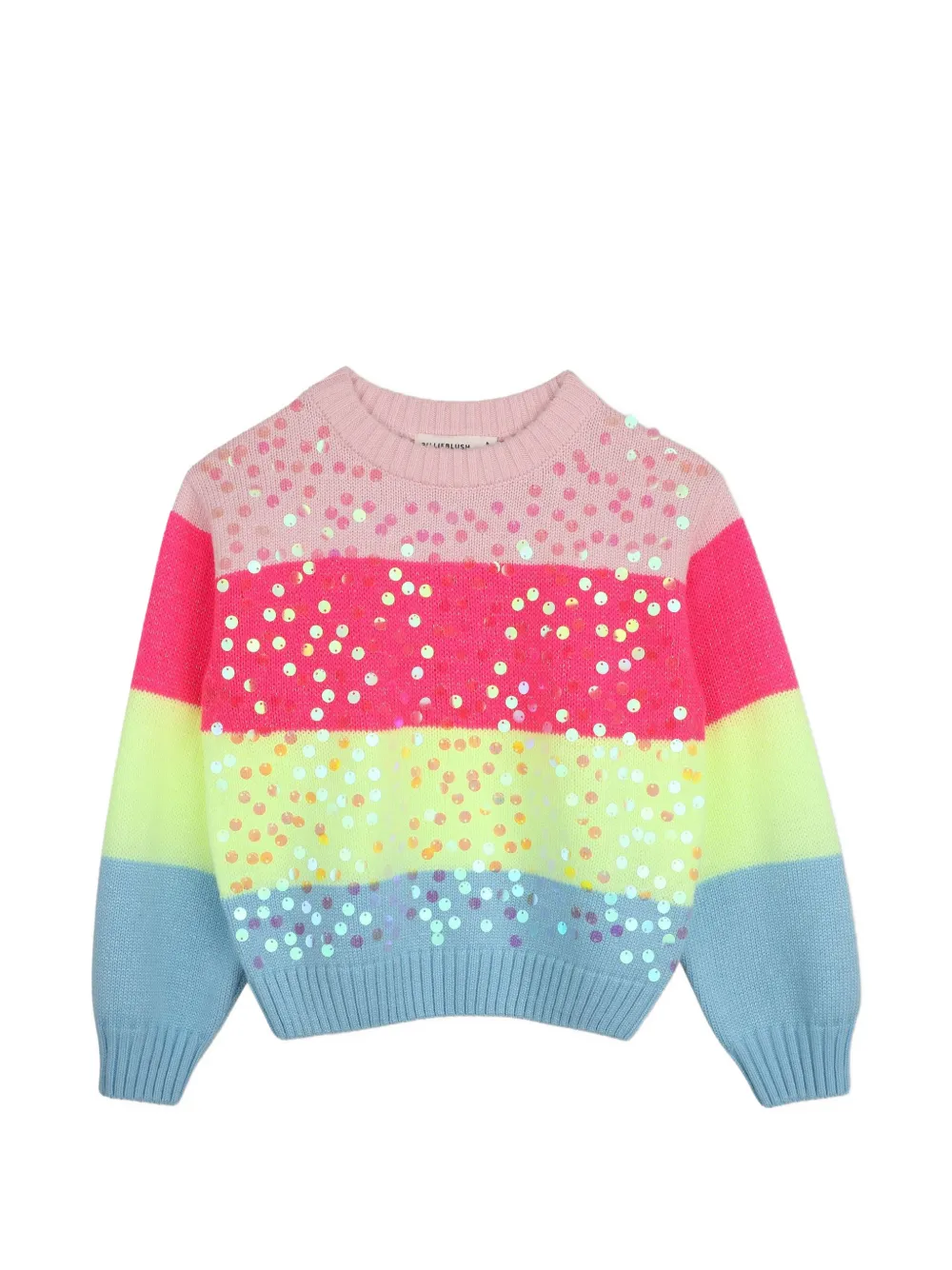 Billieblush Maglione a righe con paillettes - Rosa