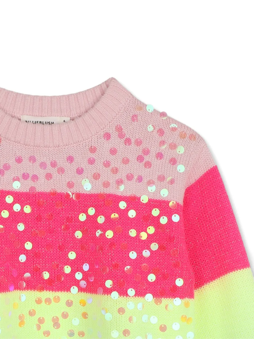 Billieblush Gestreepte trui verfraaid met pailletten Roze
