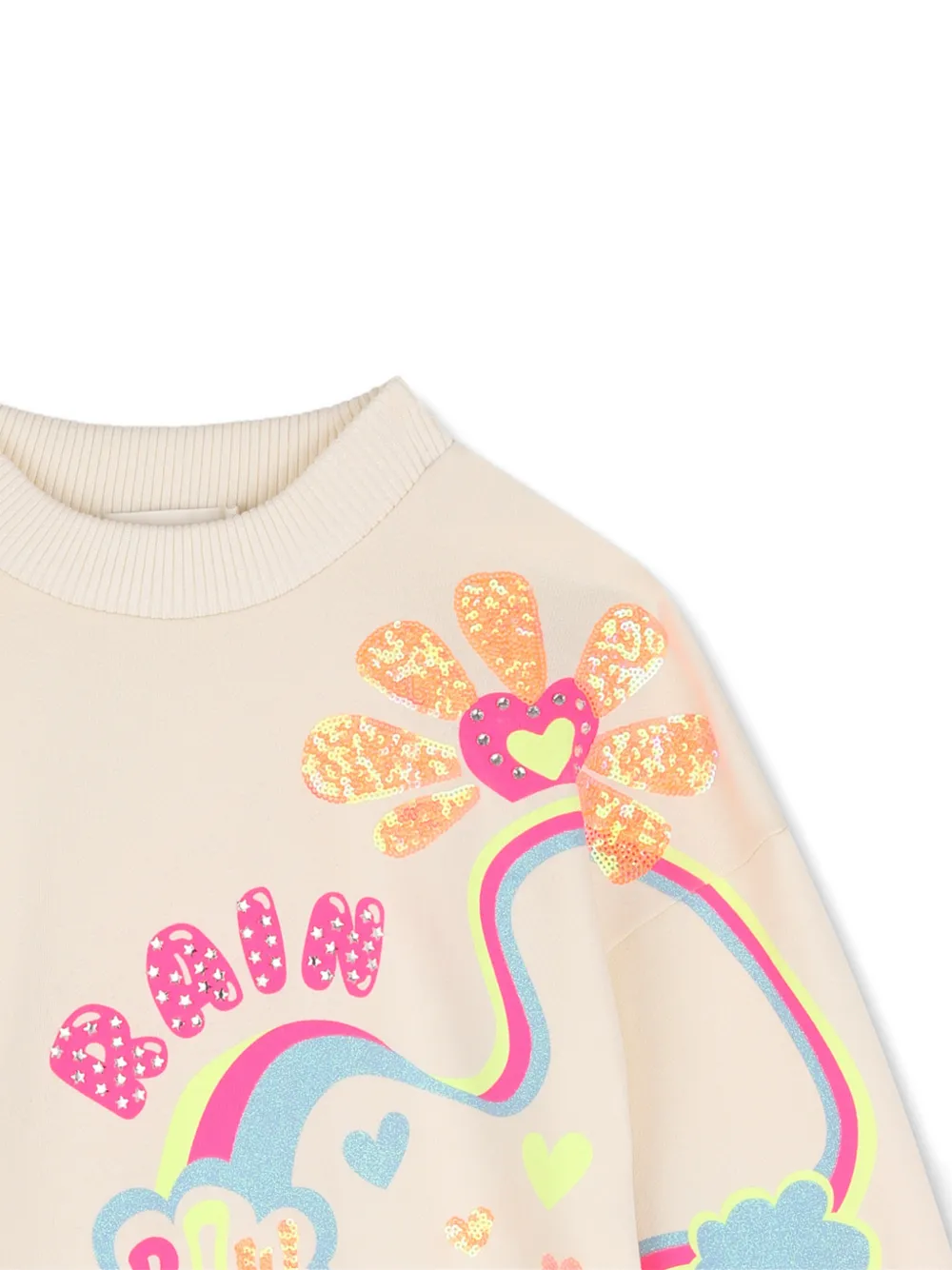 Billieblush grafische prints trui verfraaid met pailletten Beige