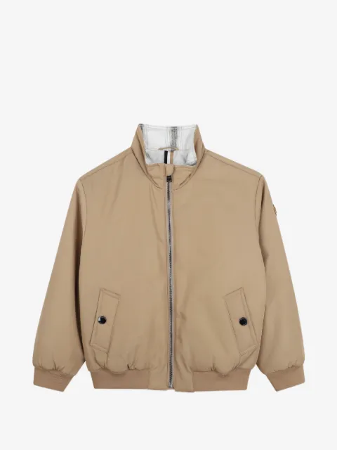 BOSS Kidswear logo-patch zip-up jacket