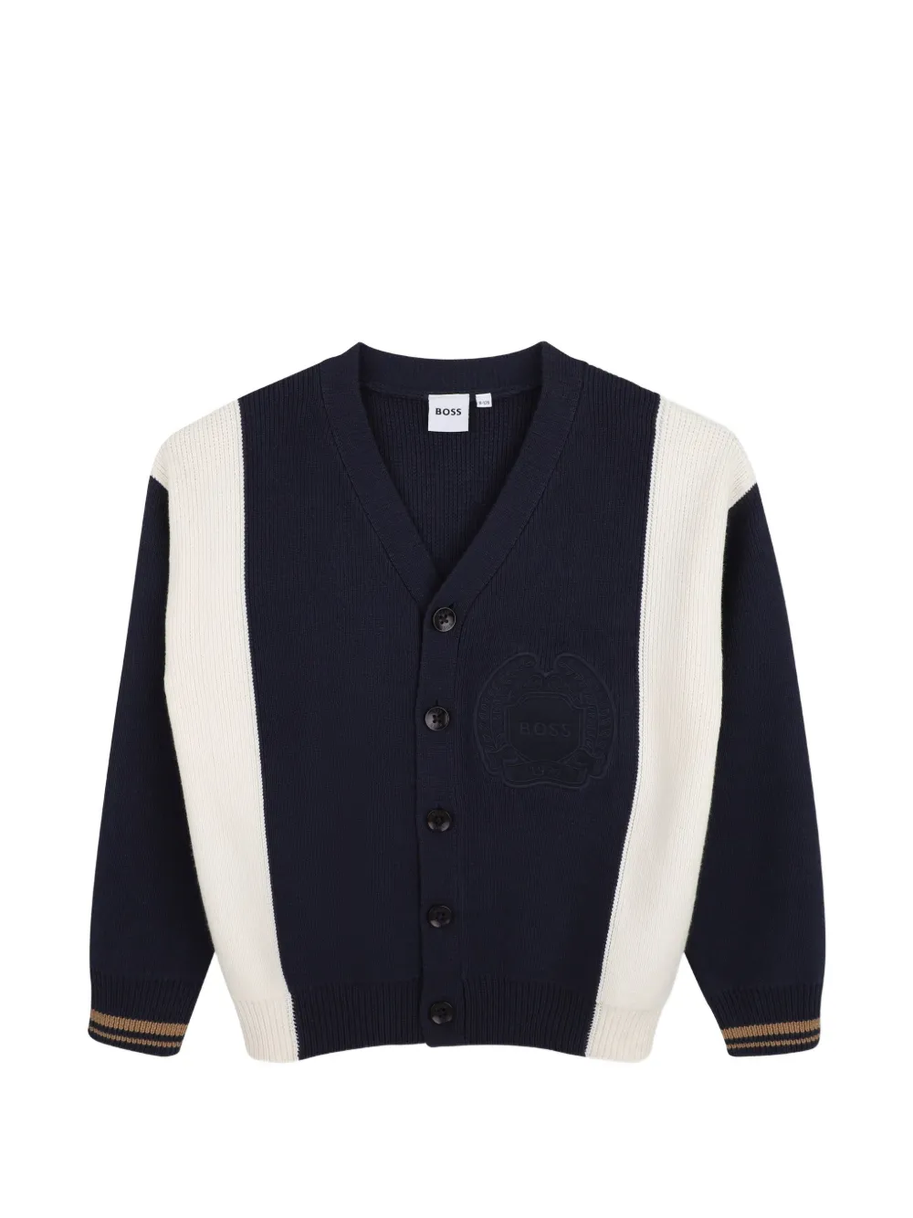 BOSS Kidswear Cardigan con ricamo - Blu