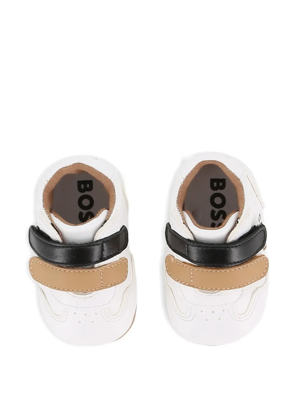 BOSS Kidswear logo-print touch-strap sneakers Wit