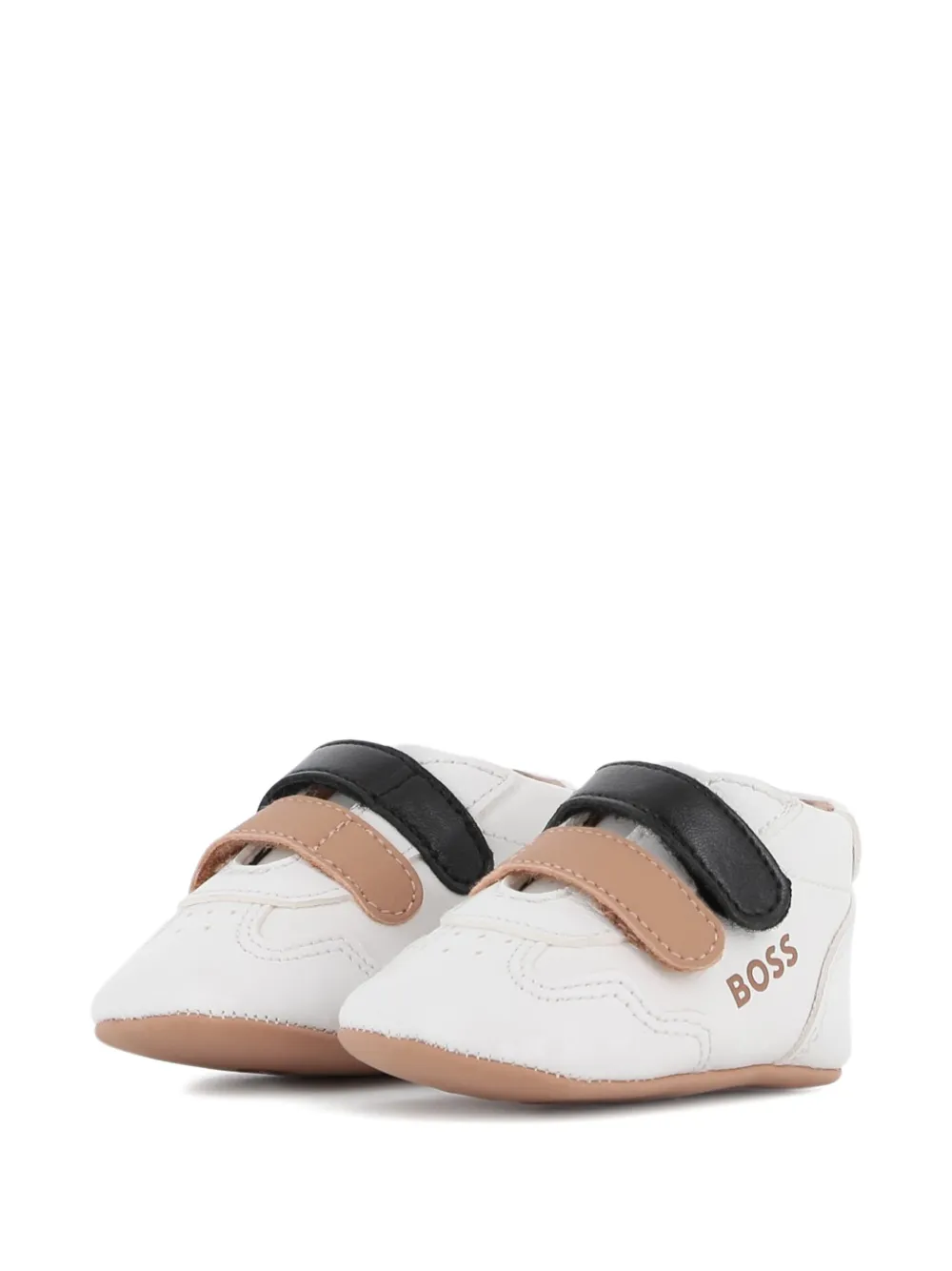 BOSS Kidswear logo-print touch-strap sneakers Wit