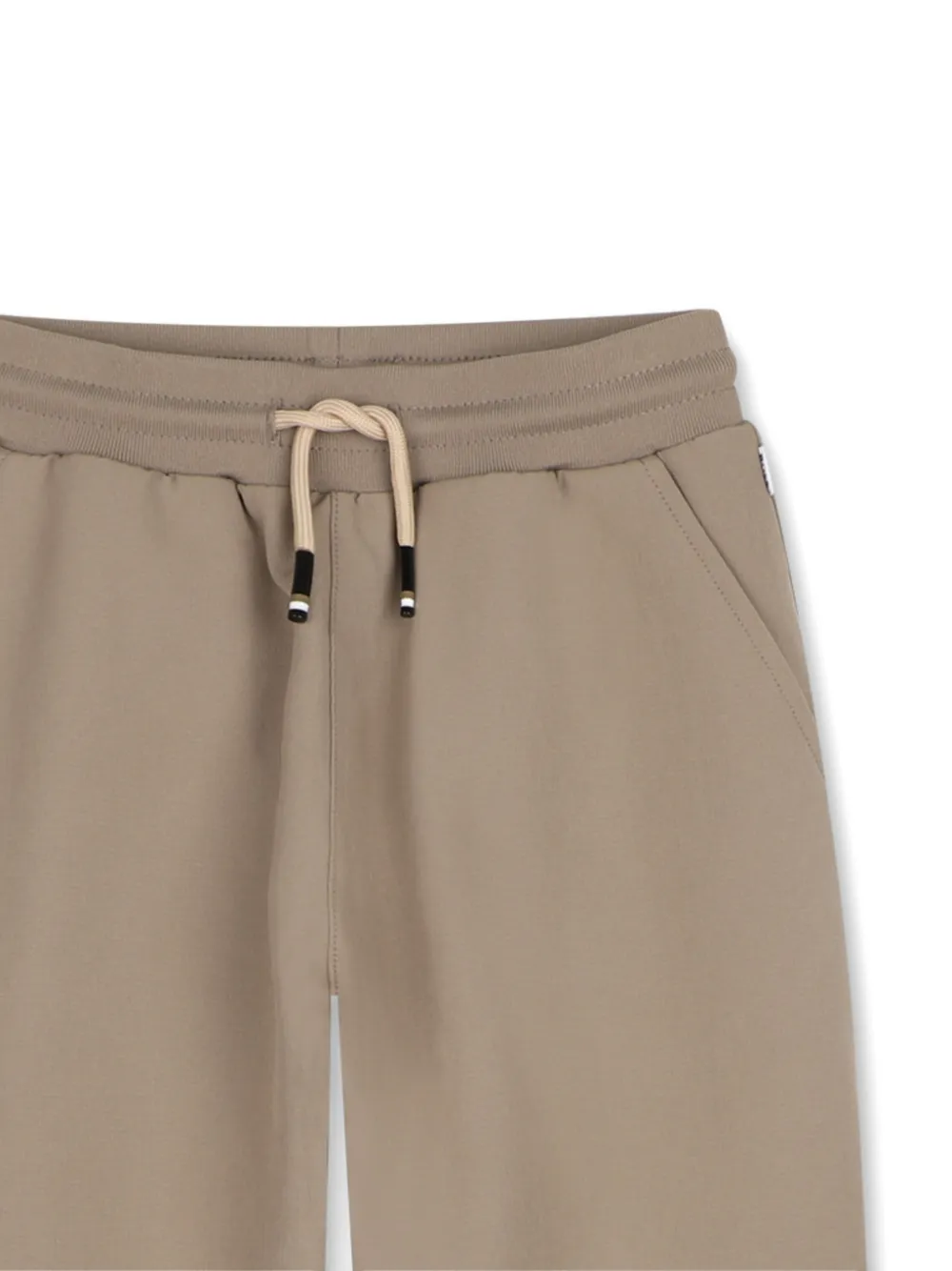BOSS Kidswear Trainingsbroek met geborduurd logo Beige