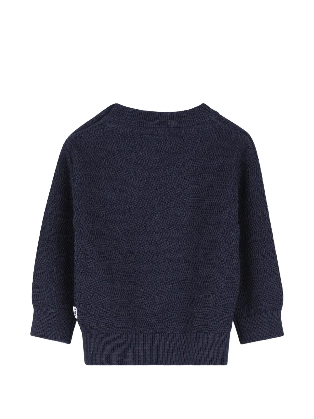 BOSS Kidswear Trui met logopatch Blauw