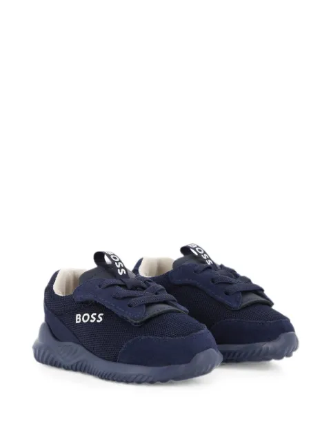 BOSS Kidswear logo-print panelled sneakers