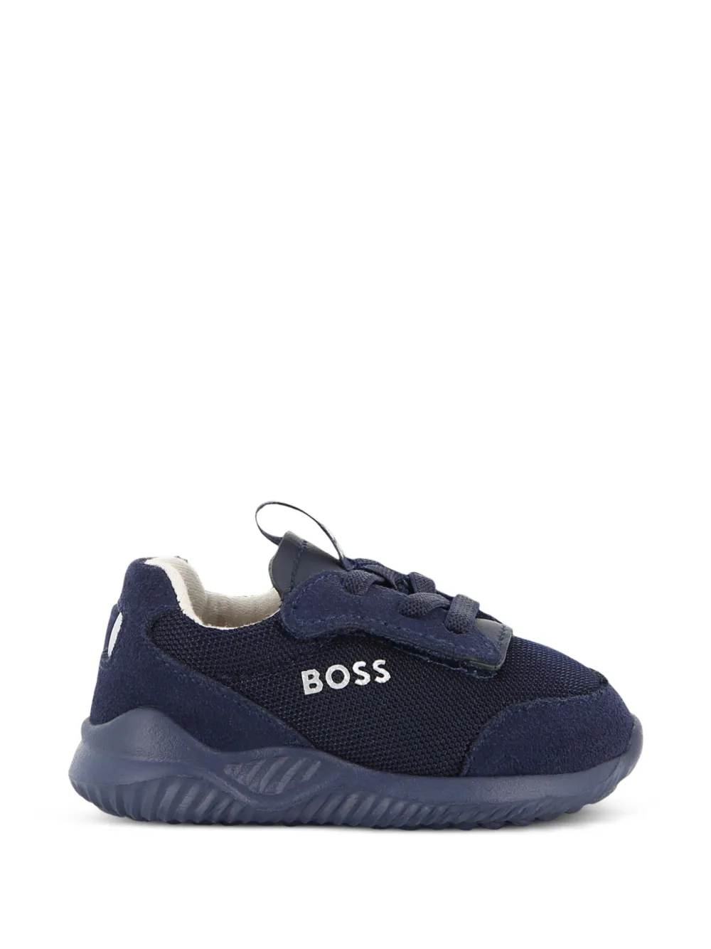 BOSS Kidswear logo-print panelled sneakers - Blau