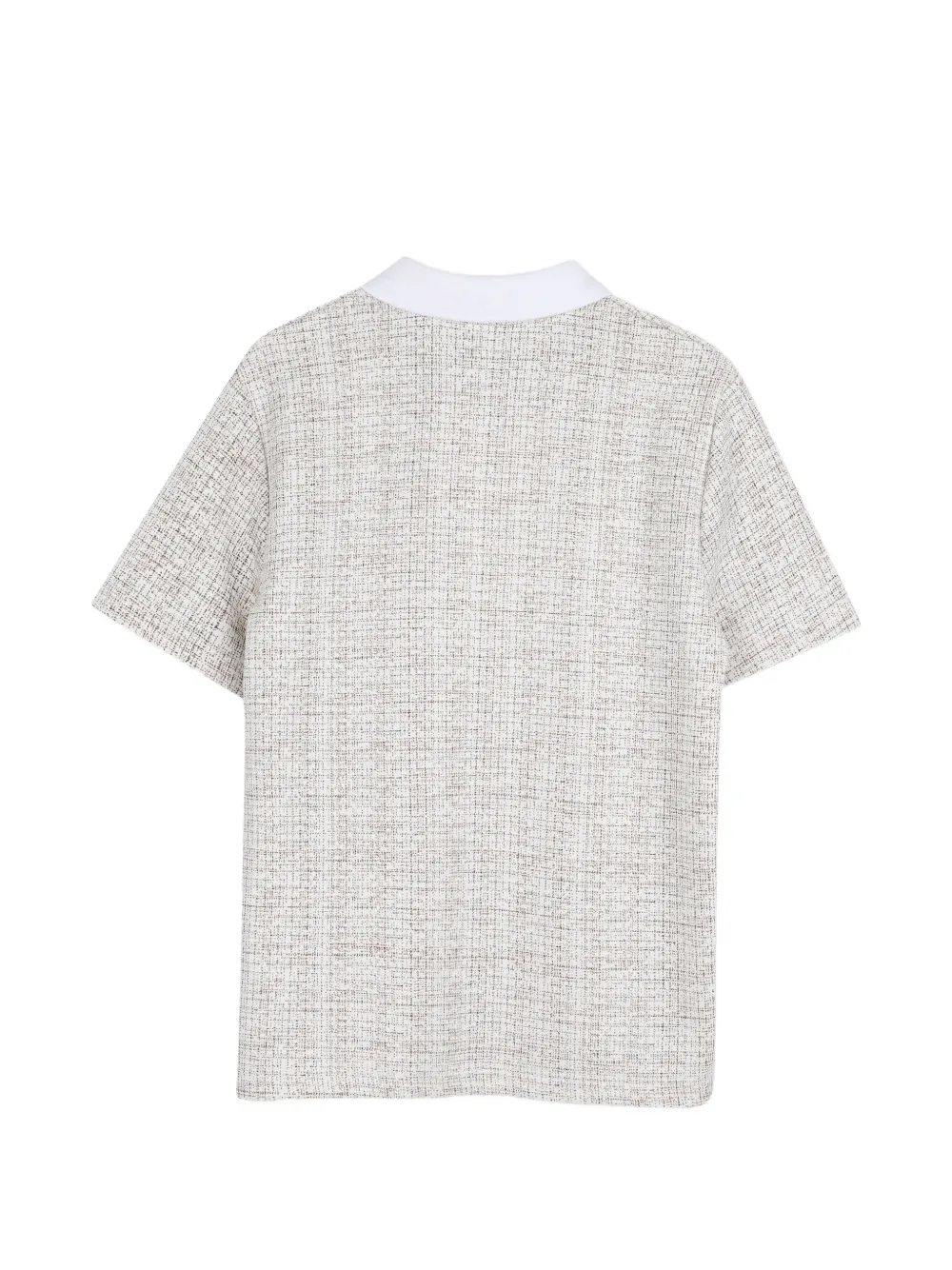 BOSS Kidswear Poloshirt met geborduurd logo en tweed-effect Beige