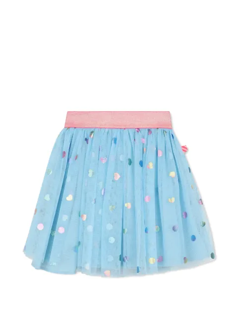 Billieblush heart-print tulle skirt