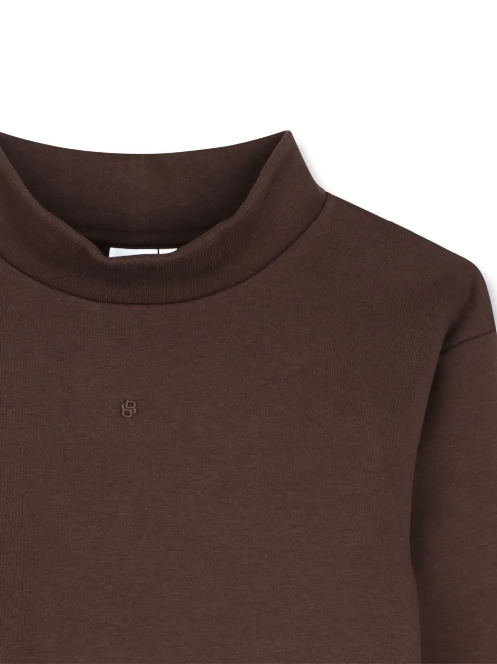 BOSS Kidswear Sweater met geborduurd logo Bruin