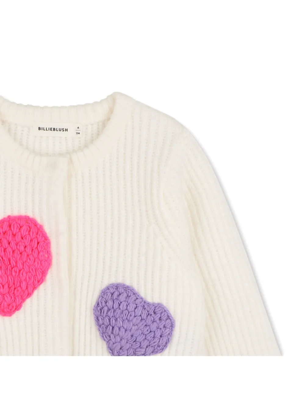 Billieblush Geribbeld vest met hartpatch Beige