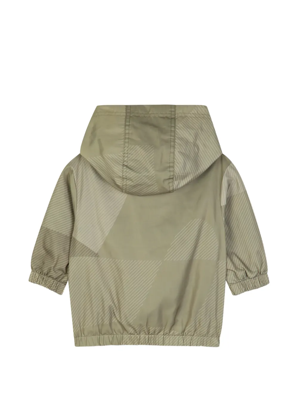 BOSS Kidswear Windjack met geometrische print en capuchon Groen