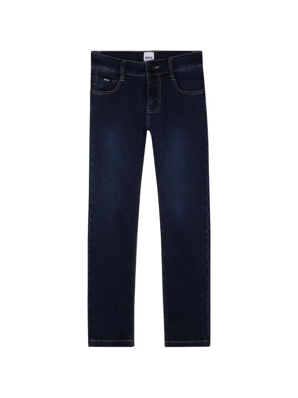 BOSS Kidswear Jeans mit Logo-Patch - Blau