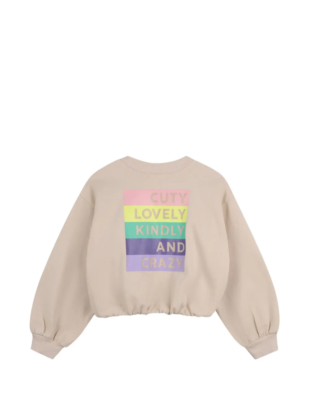 Billieblush Trui met elastische afwerking en logo-print Beige