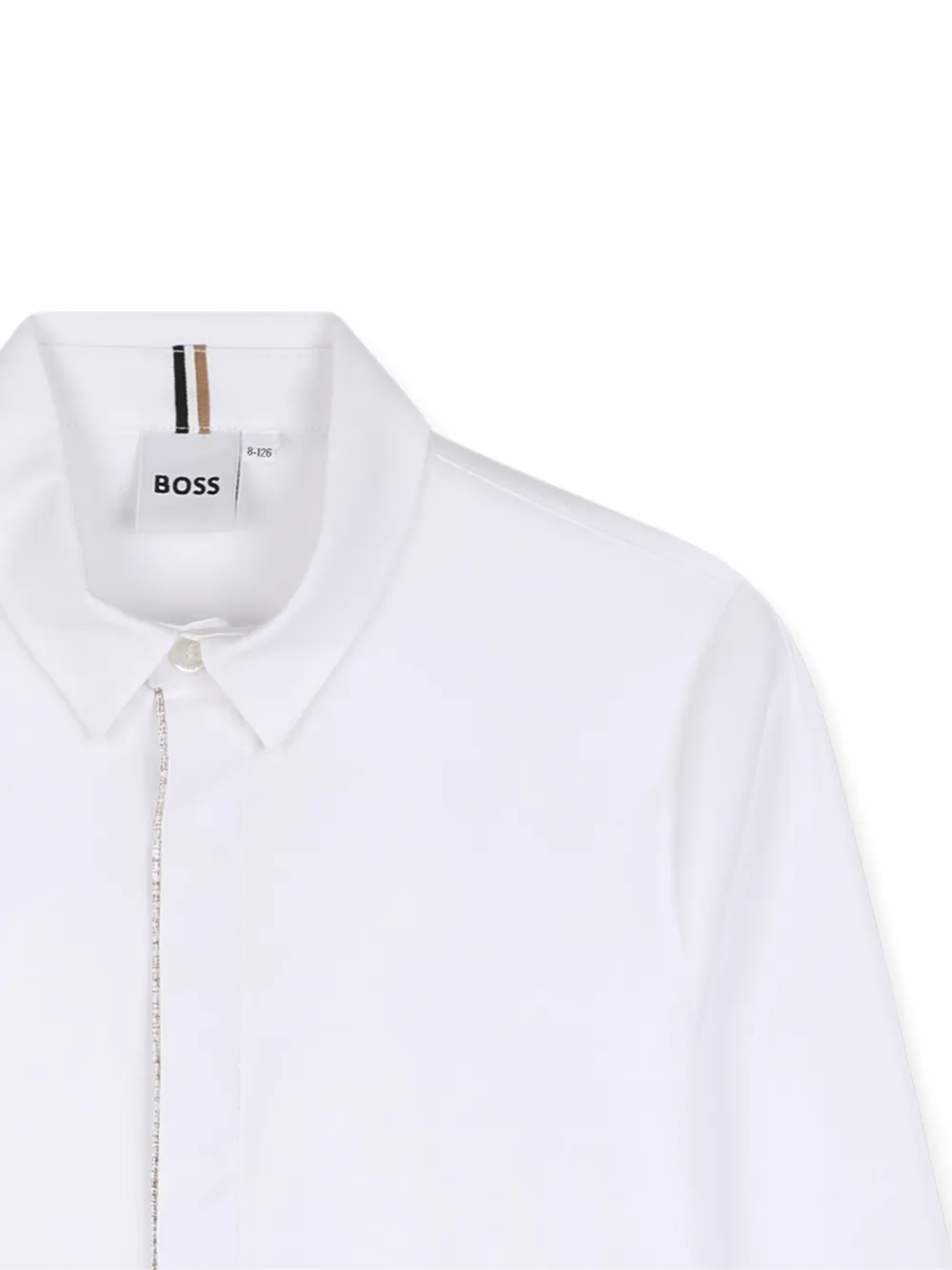BOSS Kidswear Shirt met lange mouwen Wit