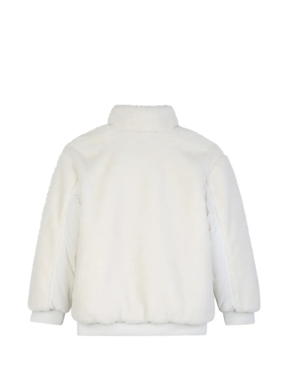 BOSS Kidswear Omkeerbaar teddy fleece jack Wit