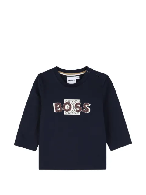 BOSS Kidswear logo-print long-sleeve T-shirt