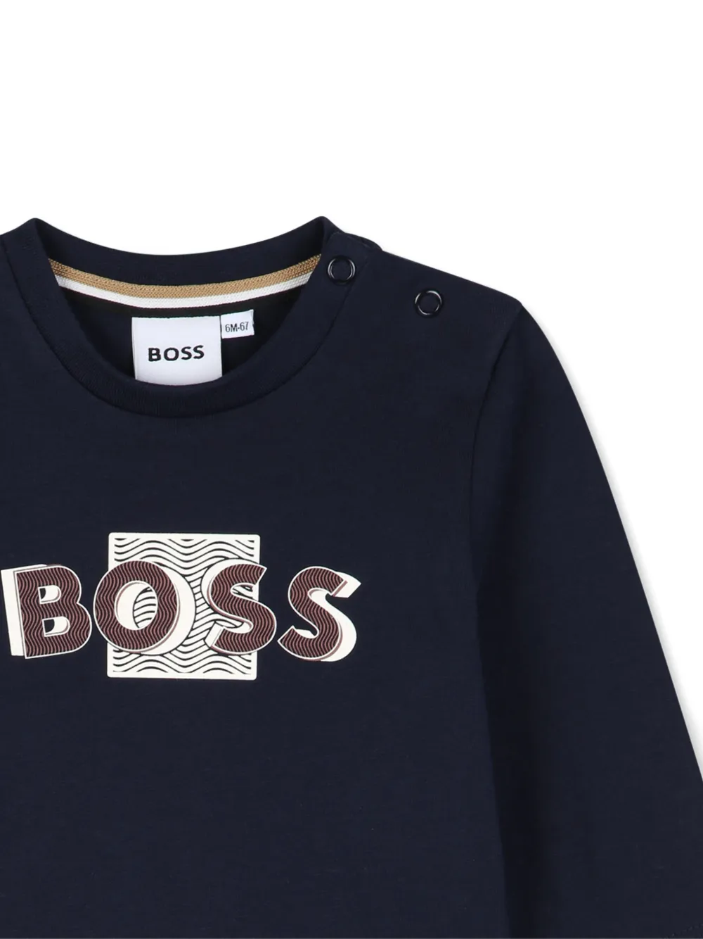 BOSS Kidswear T-shirt met lange mouwen Blauw