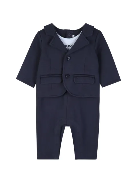 BOSS Kidswear button-up layered jumpsuit