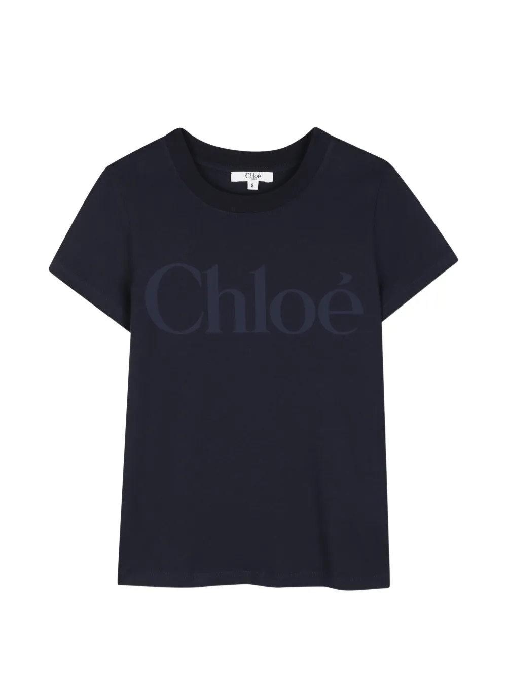 Chloé Kids logo-print short-sleeved T-shirt - Blu