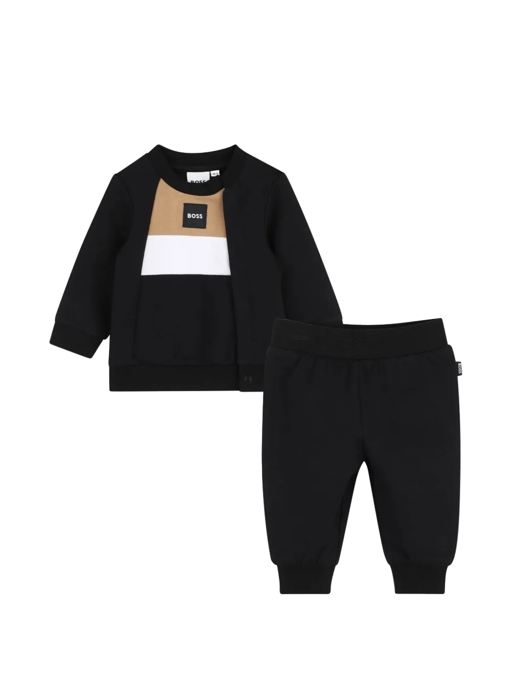 BOSS Kidswear Tuta sportiva con applicazione logo - Nero