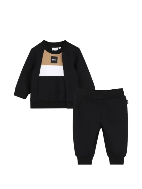 BOSS Kidswear logo-patch tracksuit set