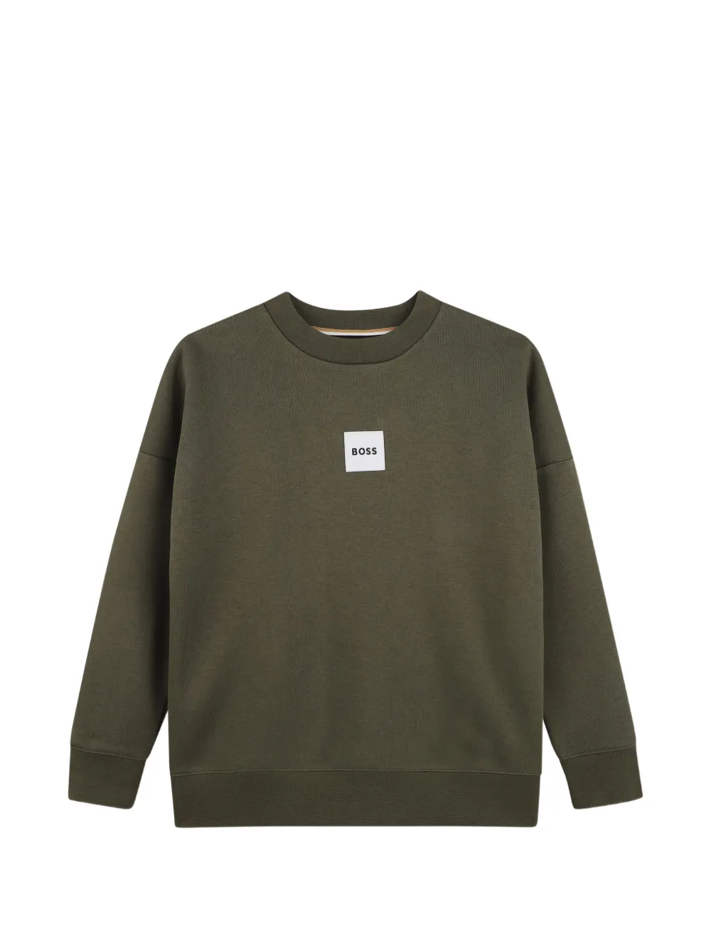 BOSS Kidswear logo-patch sweatshirt - Verde