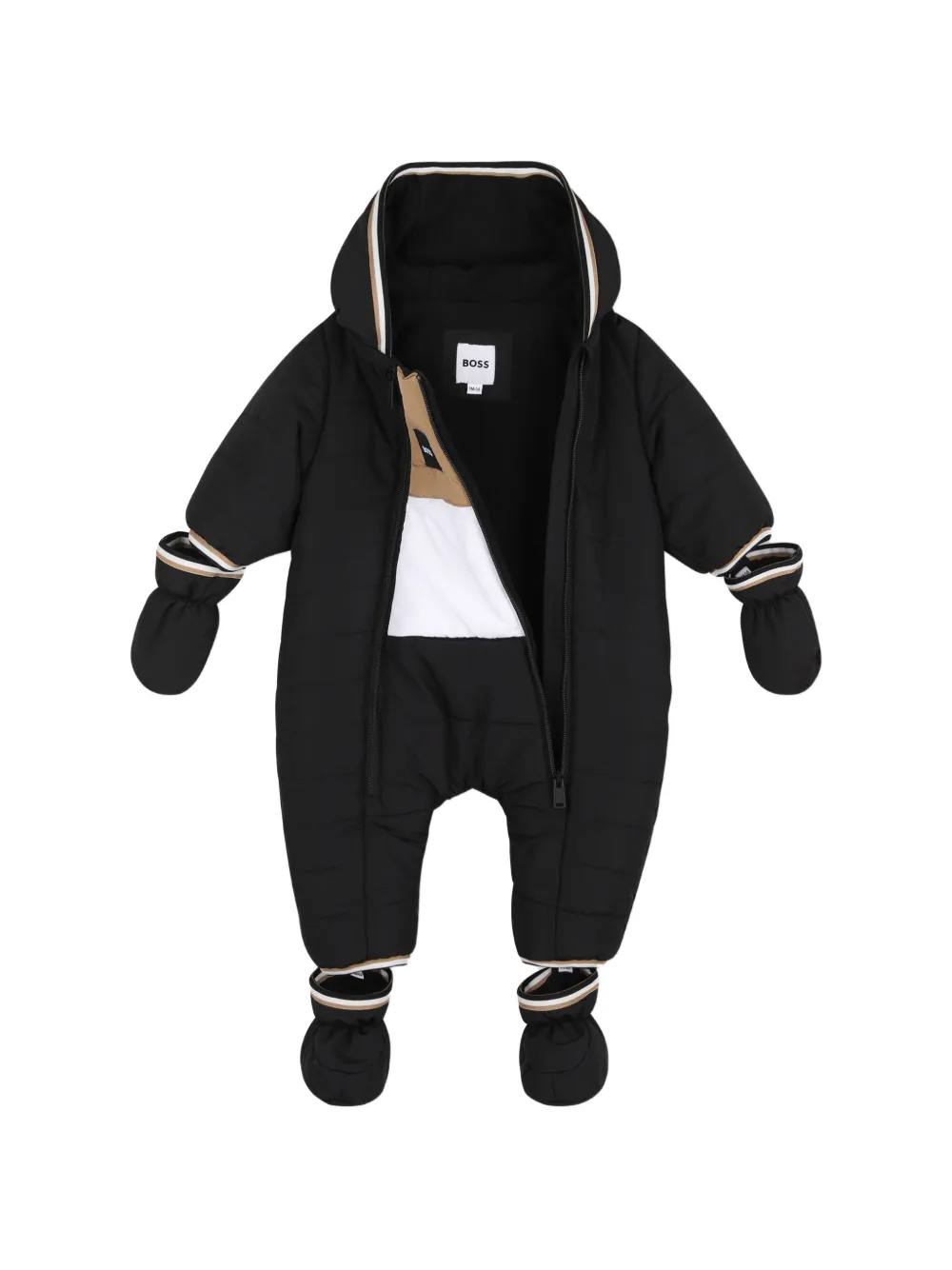 BOSS Kidswear Gewatteerd skipak Zwart