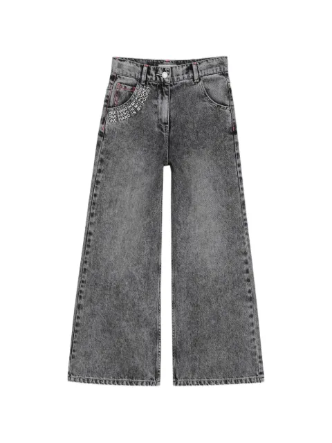 Billieblush jeans anchos con efecto lavado